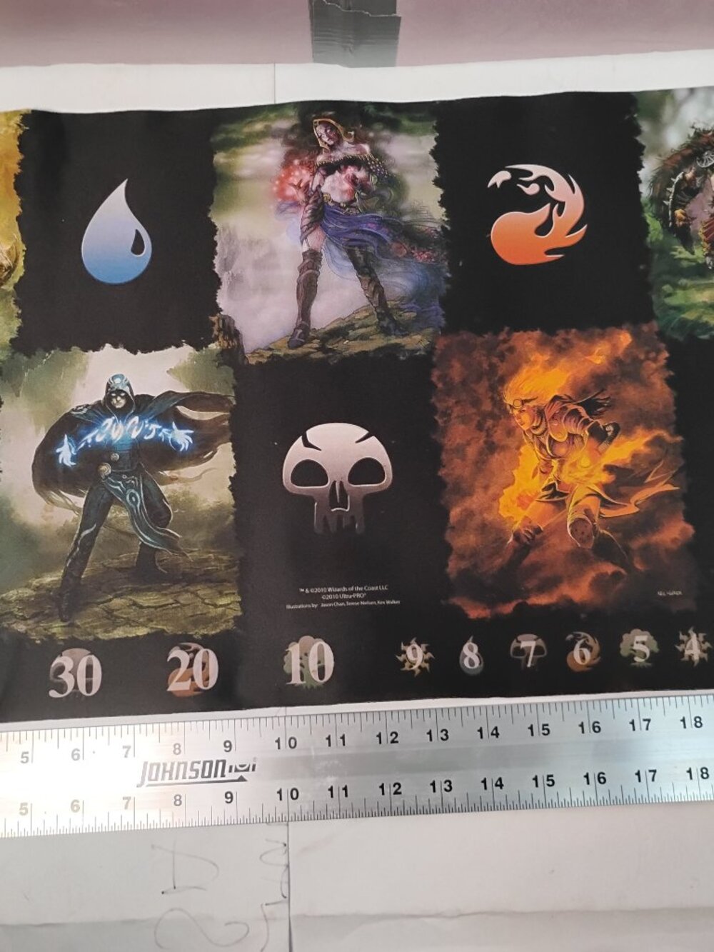 Vintage 2010 Magic The Gathering Ultra Pro Playmat Life Counter Planeswalker MTG